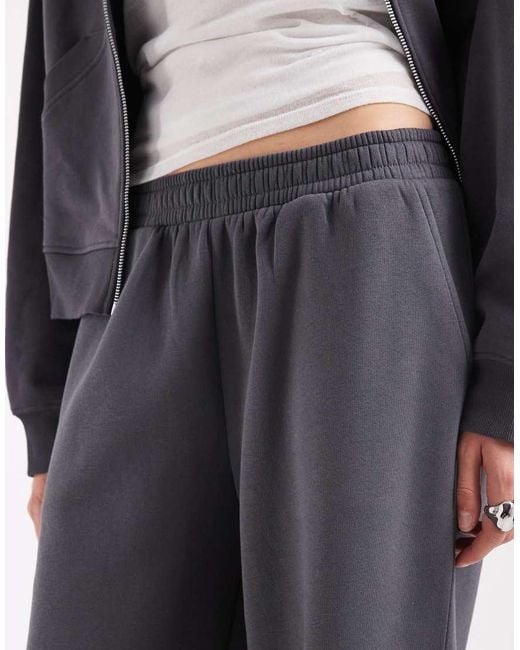 ASOS Blue Wide Leg Brushback Joggers