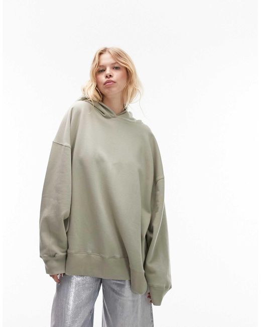 TOPSHOP Natural Premium Oversized Hoodie