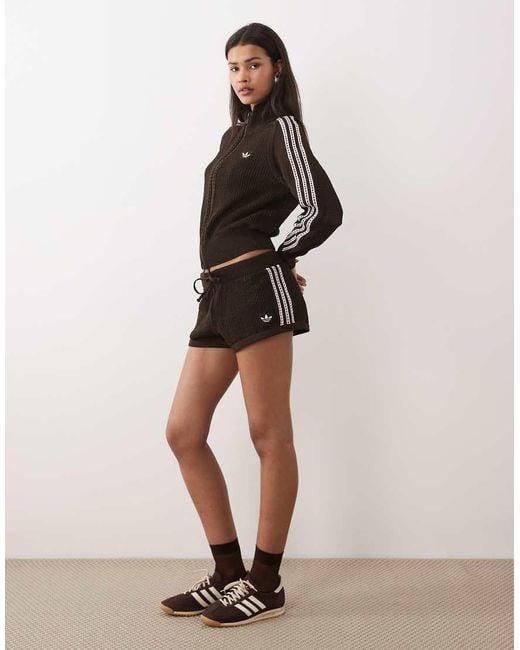 Adidas Originals Natural Knitted Crochet Shorts