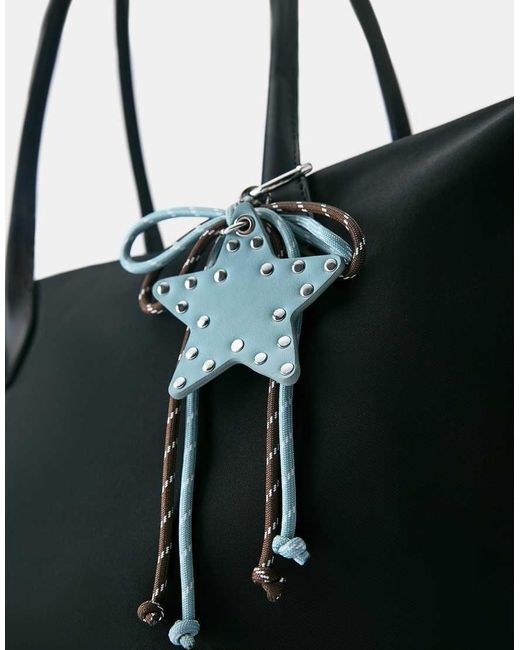 Pull&Bear Black Embellished Nylon Tote Bag