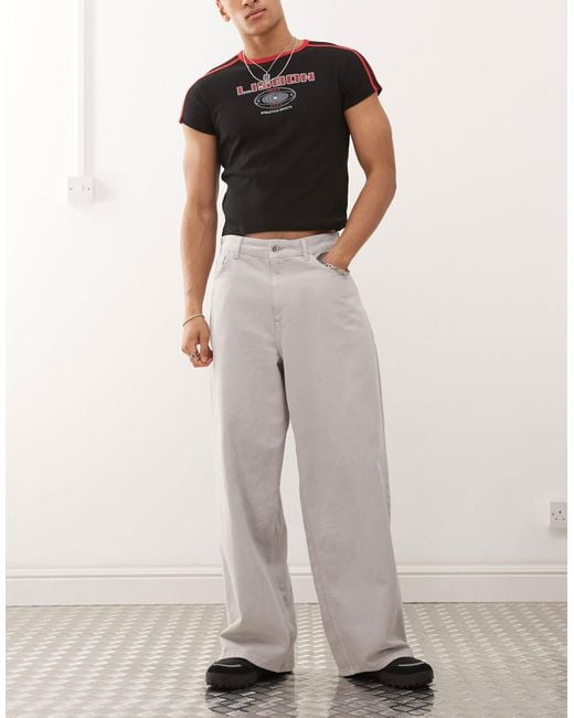 Collusion Gray Antifit Jeans for men