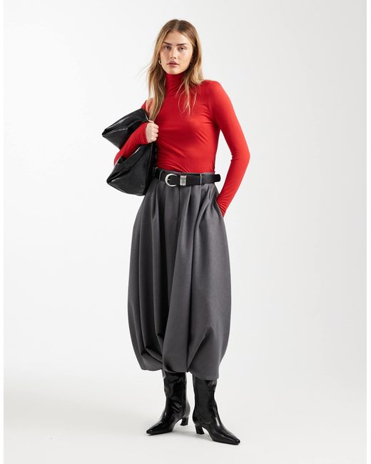ASOS Red – voluminöser, mittellanger haremsrock