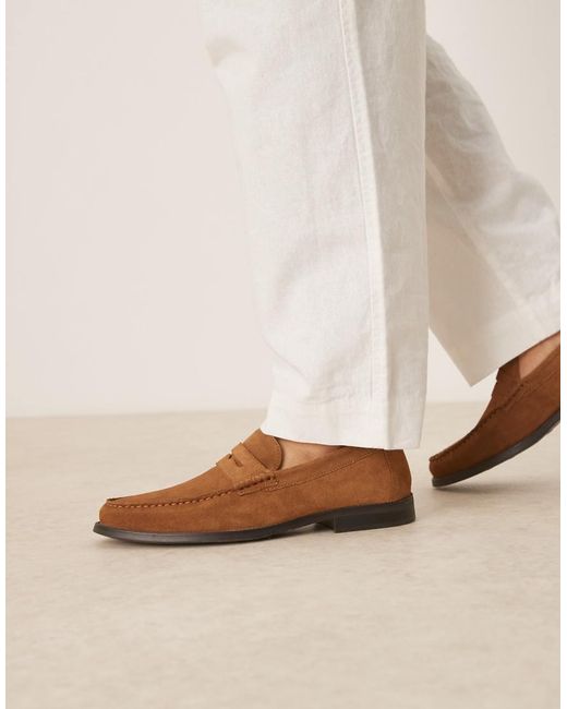 ASOS Natural Penny Loafers for men