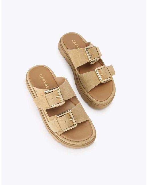 Carvela Kurt Geiger White Pavilion Flat Sandals