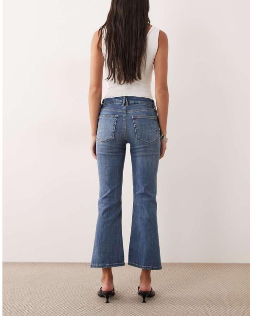 GOOD AMERICAN Blue Good Legs Cropped Mini Boot Jeans