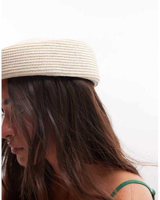 ASOS Black Straw Pillbox Hat