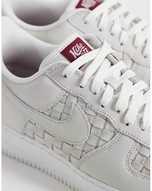 Nike White Air Force 1 Low Retro Woven Suede Trainers for men