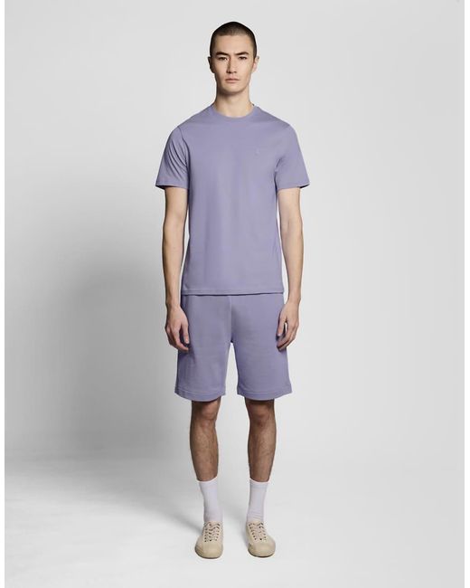 Lyle & Scott Purple Ss T-Shirts Superfine T-Shirt for men