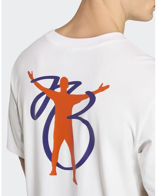 Adidas Originals White Jude Bellingham Oversized Tee for men
