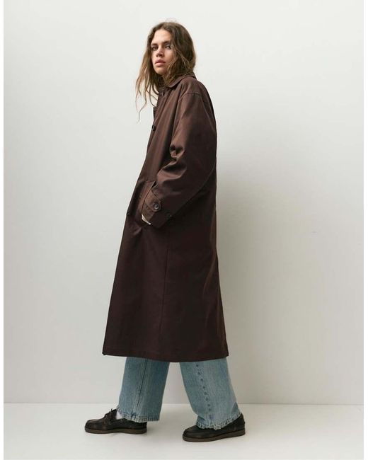 Pull&Bear Brown Oversize Trench Coat
