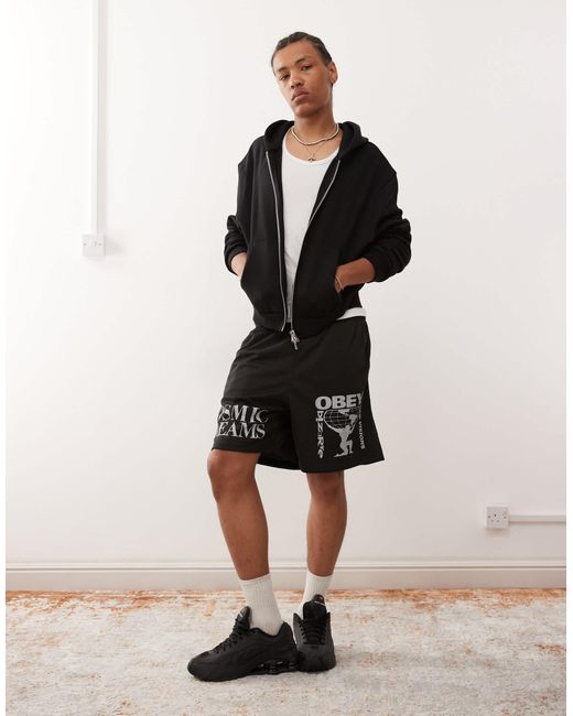 Easy - short en tulle à imprimé cosmic dreams Obey pour homme en coloris Natural