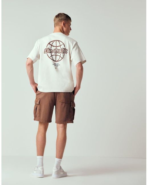 Nike White Solo Swoosh Graphic Back Print T-Shirt for men