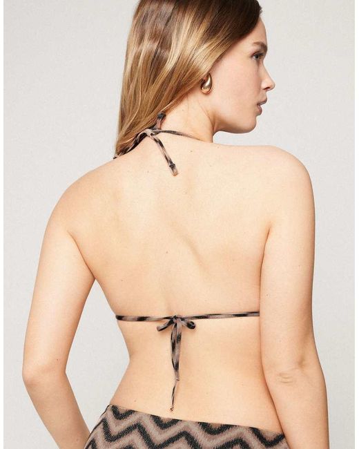 Tezenis Natural Chevron Shine Bikini Top