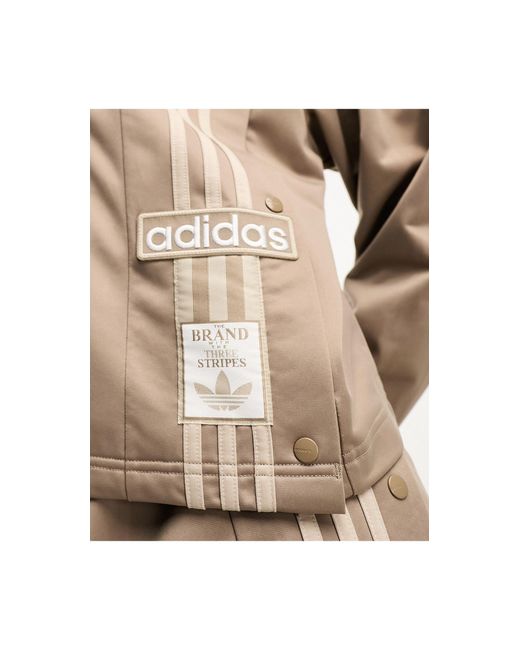 "neutral court" adibreak - giacca sportiva color beige gesso di Adidas Originals in Natural