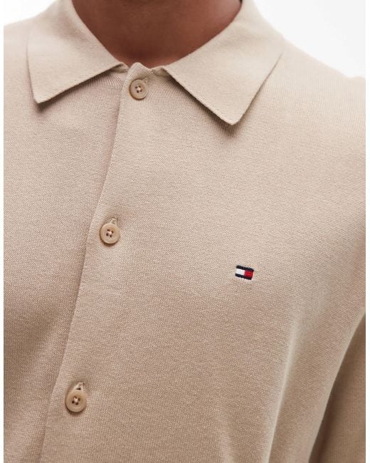 Tommy Hilfiger – hemdjacke aus baumwolle in Natural für Herren