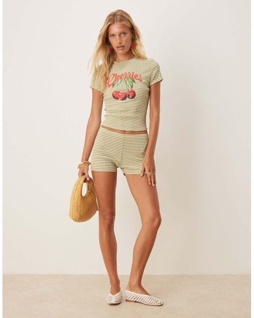 ASOS Natural Micro Short Co-ord
