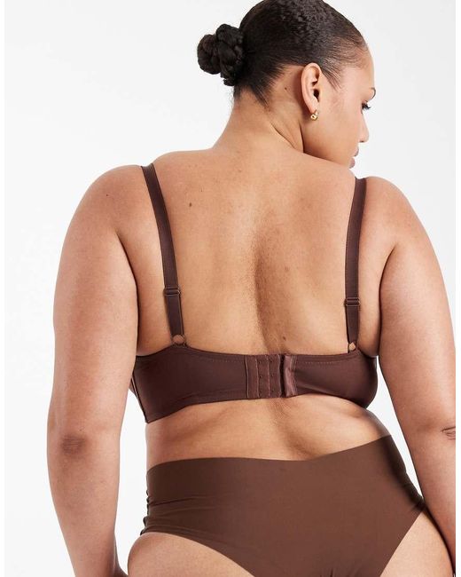 ASOS Brown Asos Design Curve Moulded T-Shirt Bra
