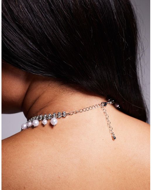 Asos design curve - collier chaîne ras ASOS en coloris Black