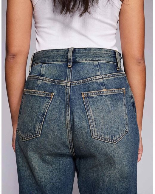 GOOD AMERICAN Blue The Khloé Patchwork Split Hem Jean