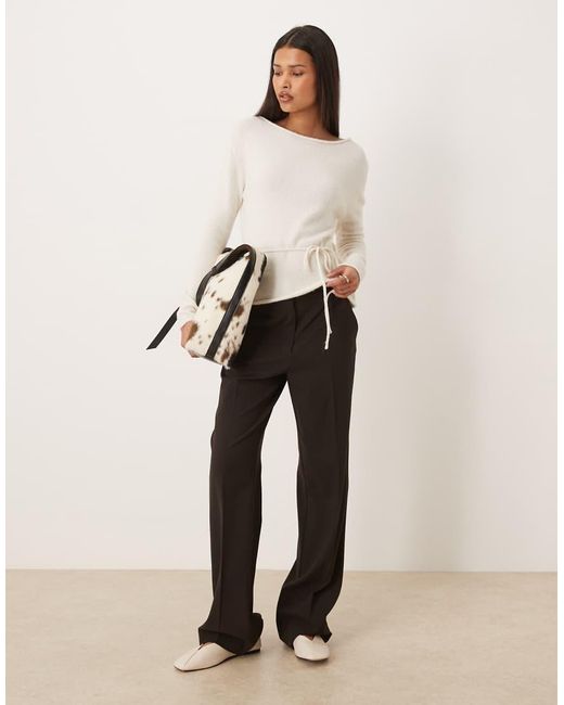 Gina Tricot Natural Knitted Tie Top