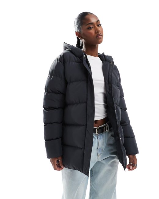 Doudoune mi-longue - anthracite Threadbare en coloris Blue