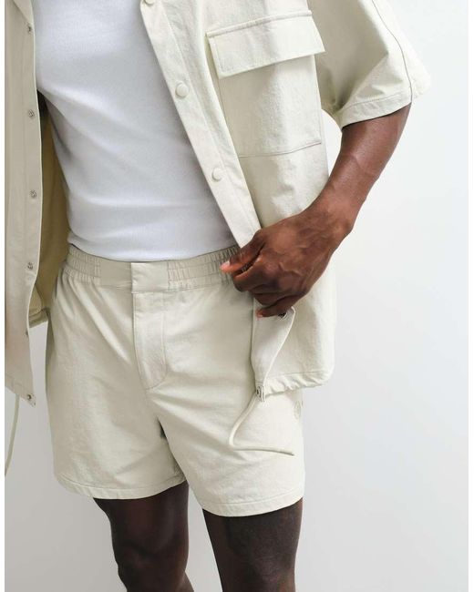 ASOS White Motionmax Four Way Stretch Co-Ord Shorter Length Shorts for men