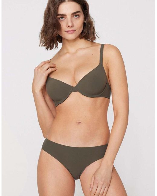 Tezenis Green Laser Cut Brazilian Briefs