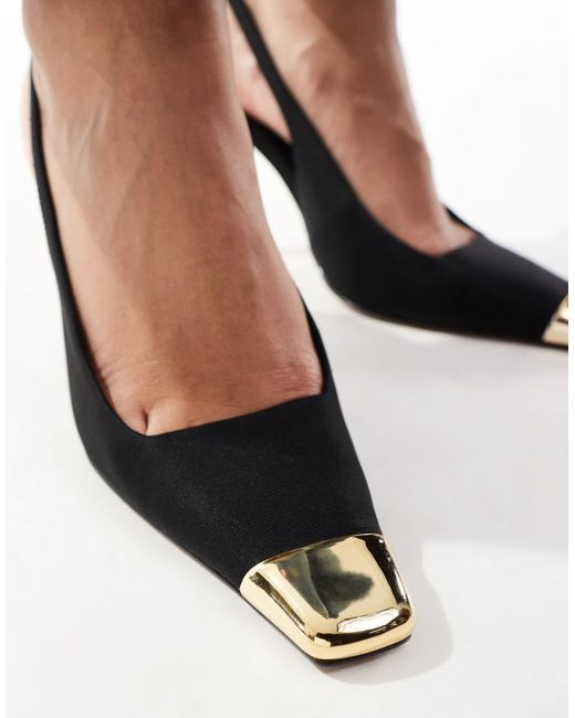 ASOS Blue Proud Toe Cap Slingback Heels