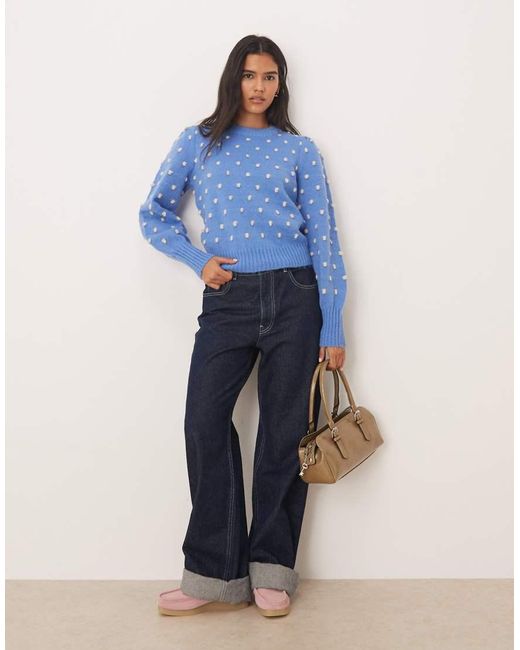 Jdy Blue Relaxed Fit Knitted Jumper