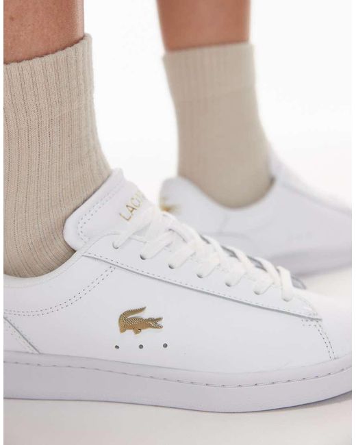 Lacoste White Carnaby Set Leather Logo Sneakers