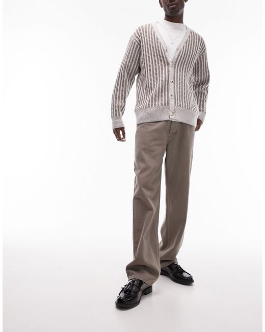 Pantalones holgados color con acabado tintado Topman de hombre de color White