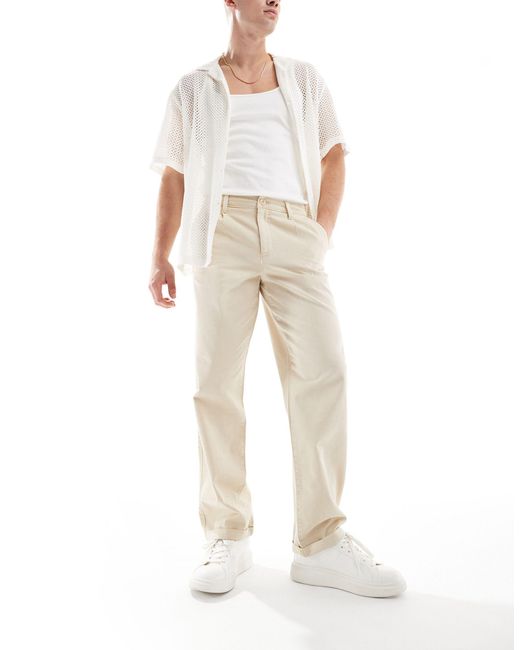 ASOS Natural Relaxed Chino for men