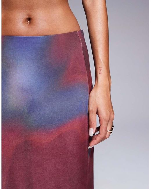 ASOS Multicolor Co-ord Slinky Fishtail Maxi Skirt