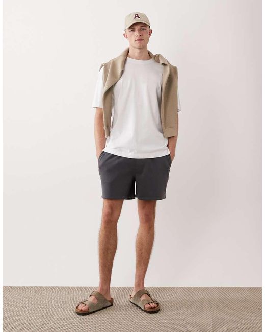 ASOS White Essentials Oversized Fit Jersey Shorts for men