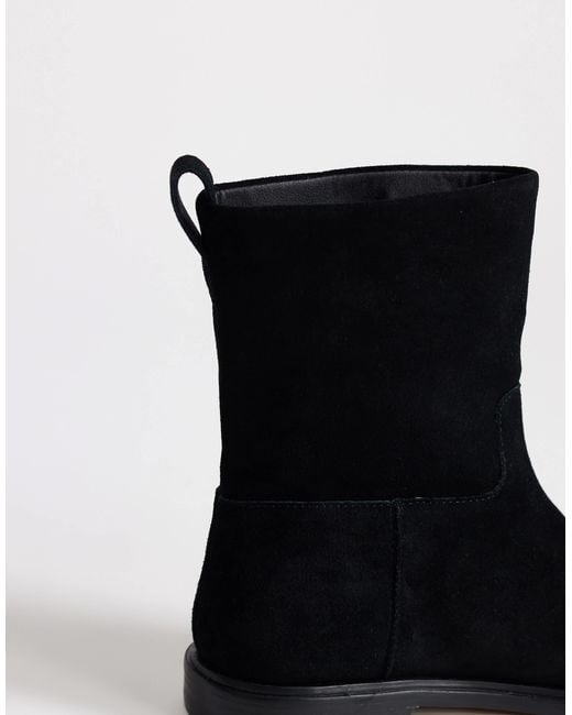 TOPSHOP Black Pascal stiefelette aus echtleder