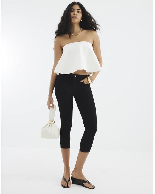 River Island Blue Skinny Capri Jeans
