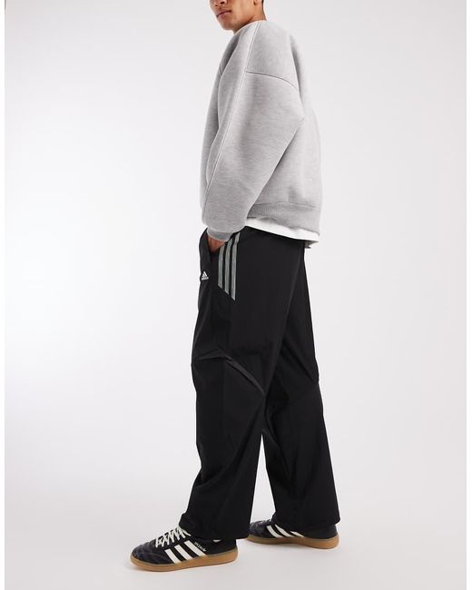 Adidas Originals Black F50 Loose Striped Track Pants for men