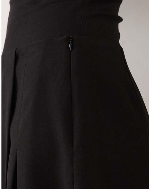 Mango Black Split Front Mini Skort