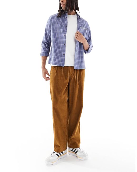 Farah Brown Adam Archive Twill Trouser for men