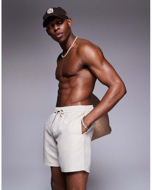 ASOS Gray Swim Shorts for men