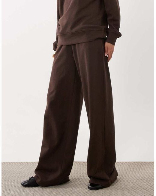 JDY Petite Brown Wide Leg Sweat joggers Co-ord