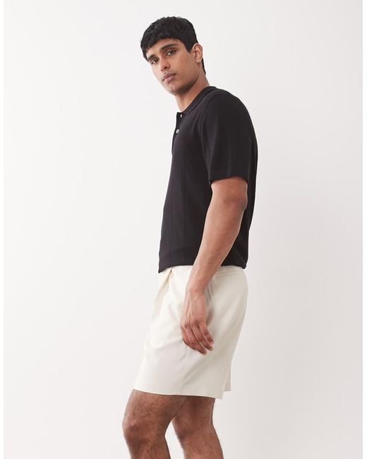 ASOS White Tailored Pleated Wide Short for men