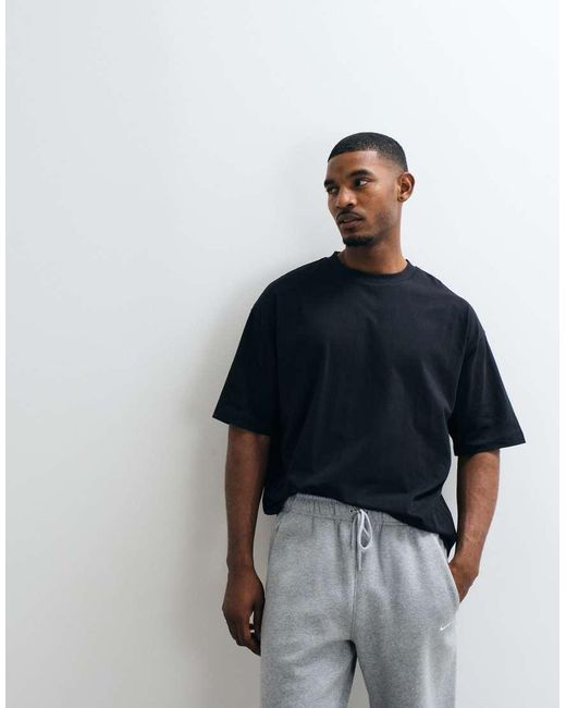 ASOS Blue Oversized T-Shirt With Text Graphic for men