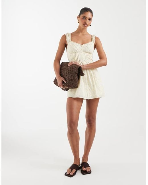 Hollister Natural Milkmaid Mini Dress