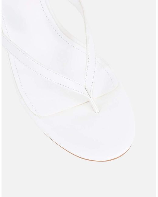 SIMMI Brown Immy Toe Post Wedge Sandals