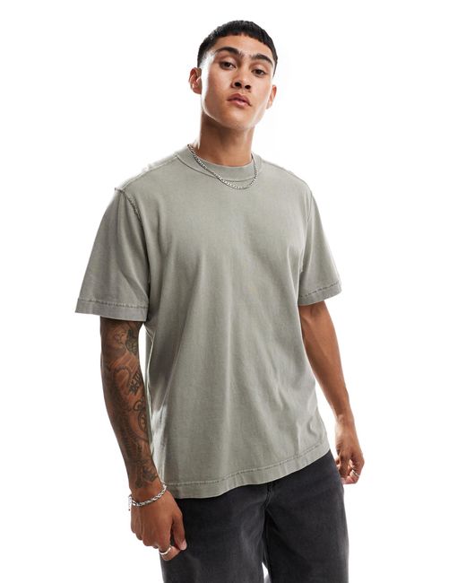 T-shirt décontracté style vintage - délavé Abercrombie & Fitch pour homme en coloris Gray