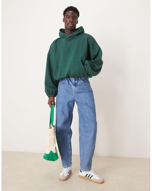 ASOS – kastiger super-oversize-kapuzenpullover in Green für Herren
