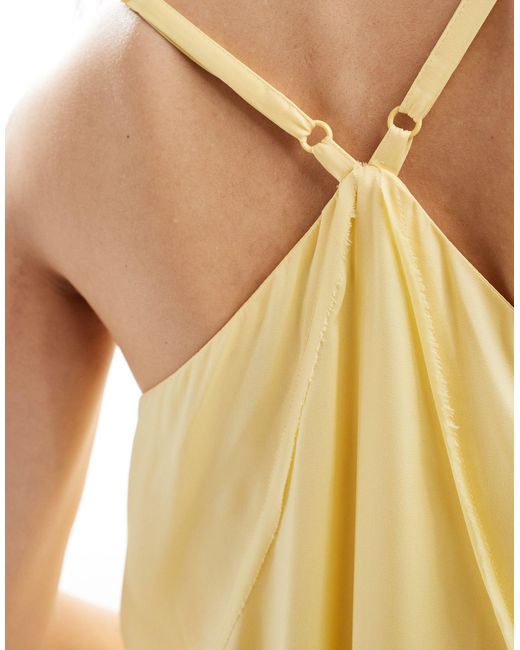 ASOS Natural Raw Edge Seaming Detail Cami Midi Dress