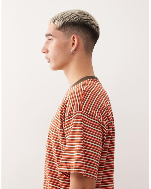 Billabong Red Baxter Short Sleeve T-Shirt for men