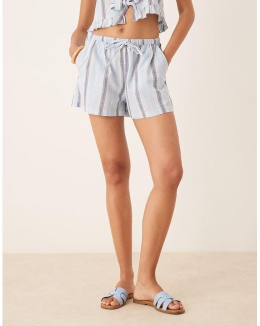 Iisla & Bird White Beach Shorts Co-Ord